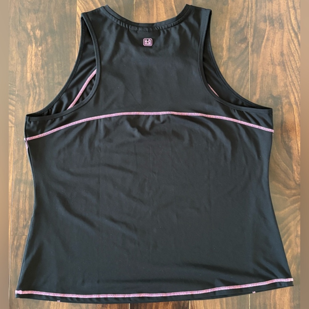 Harley Davidson Women’s Black Tank Top Pink Ribbon Moisture Wicking XXL - Picture 6 of 8